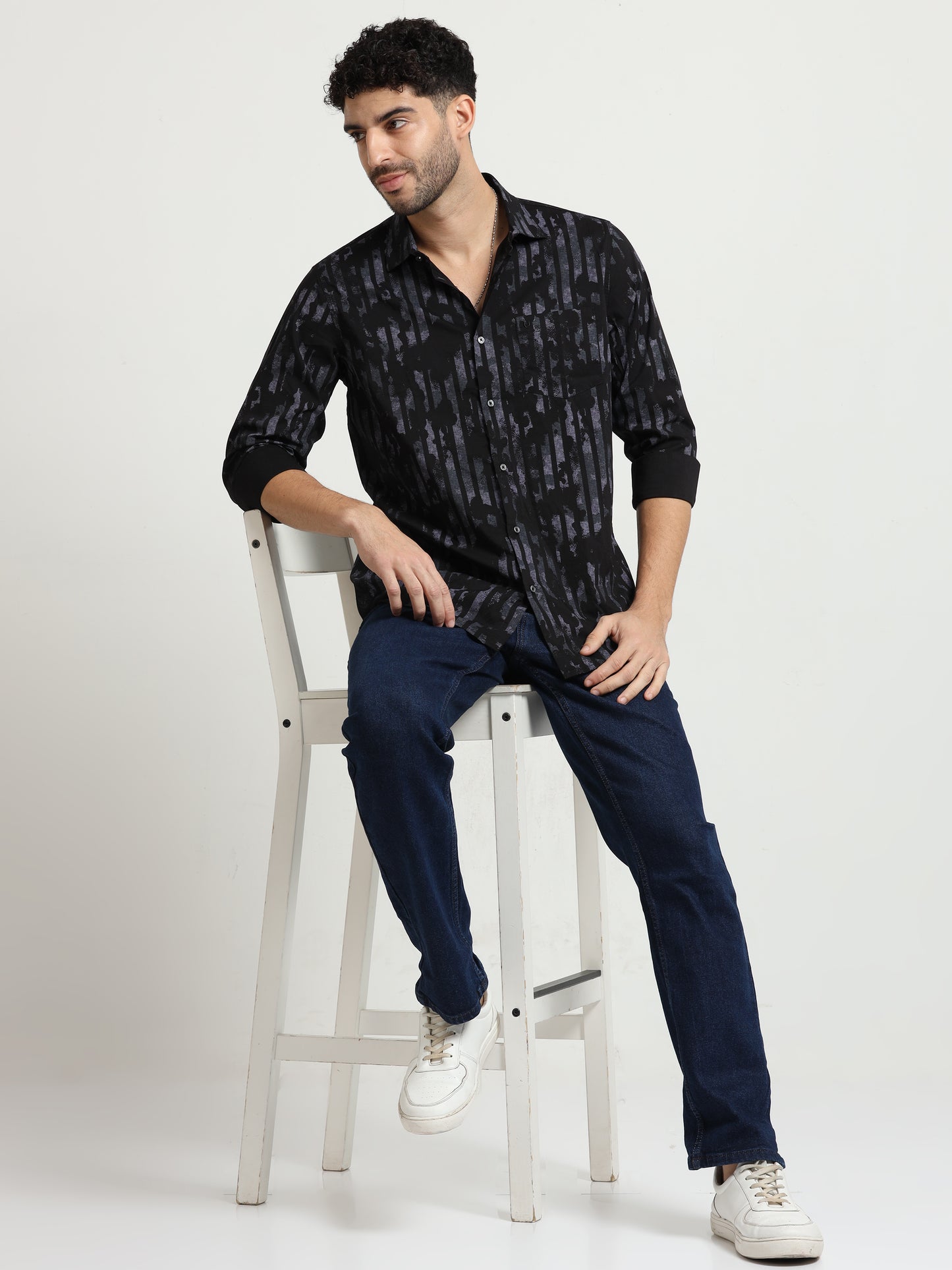 Ebony Shadowed Print Shirt