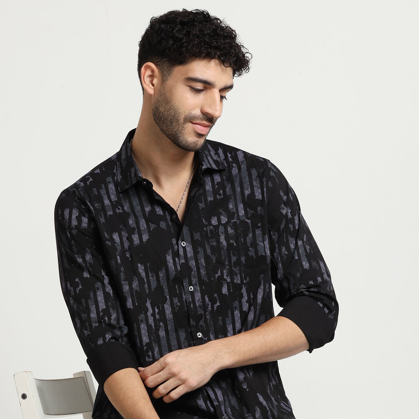 Ebony Shadowed Print Shirt