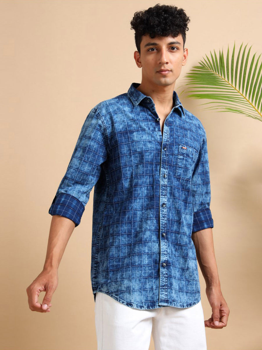 Heritage check indigo Shirt
