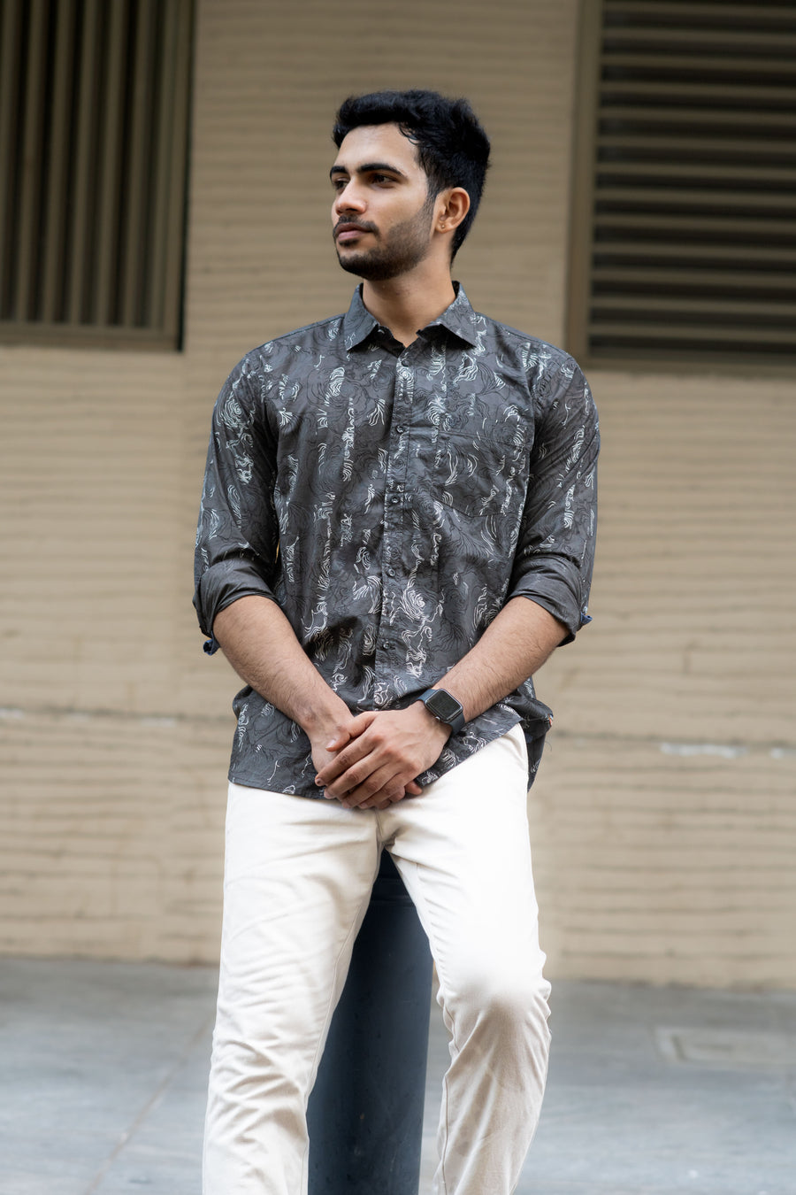 Dove Grey Granite Print Shirt