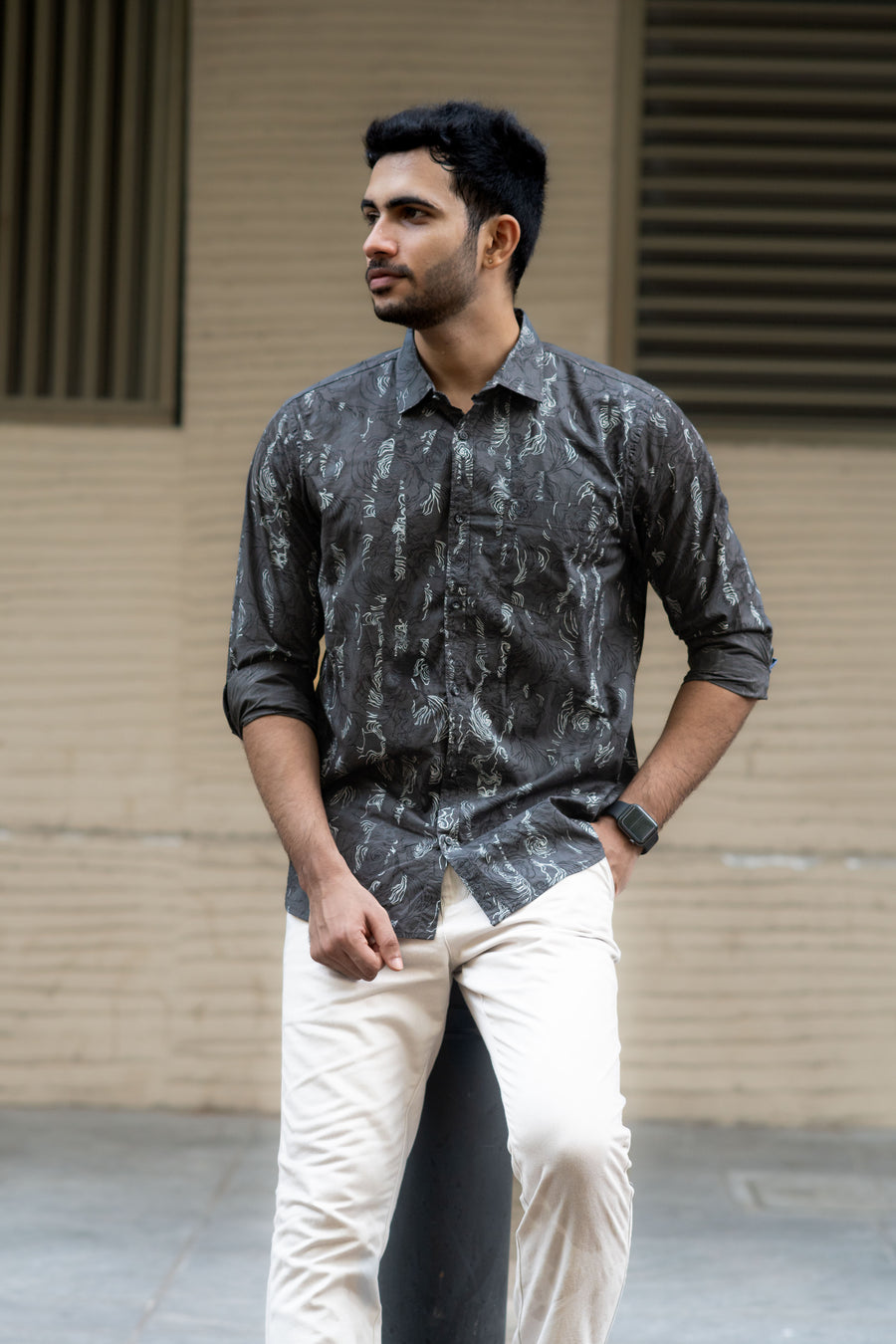Dove Grey Granite Print Shirt