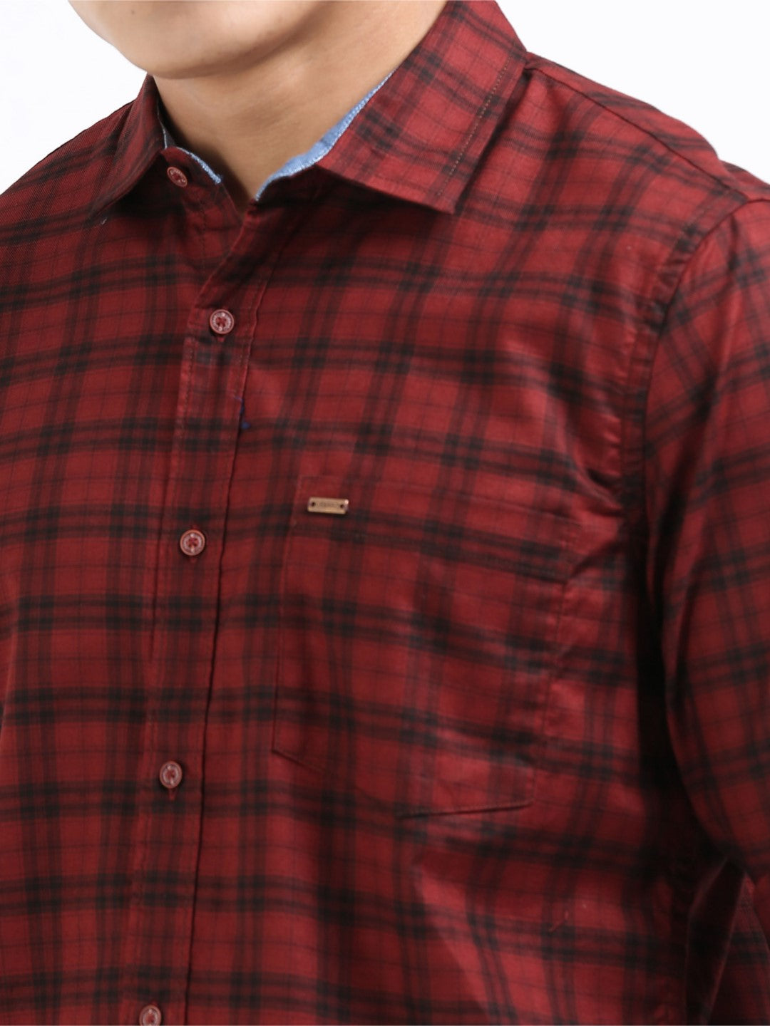 Chestnut Mesh Check Shirt