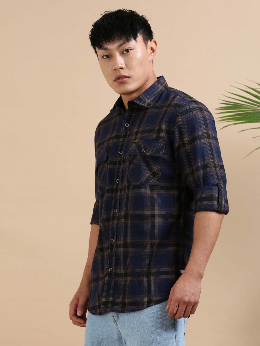 Bluebrick Pattern Check Shirt