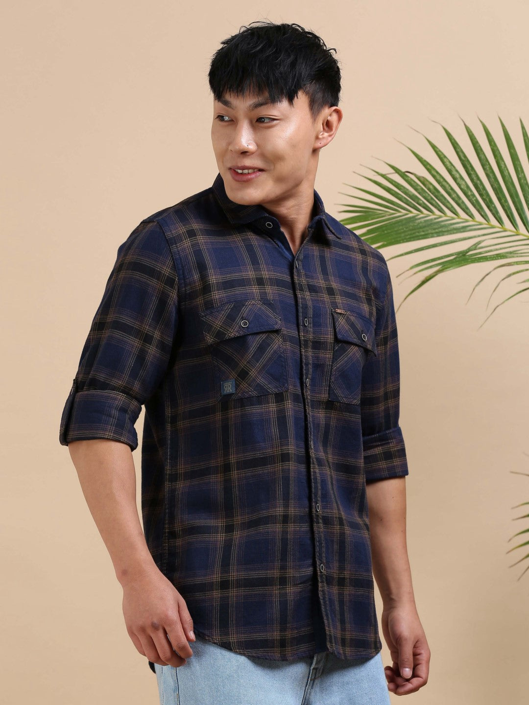 Bluebrick Pattern Check Shirt