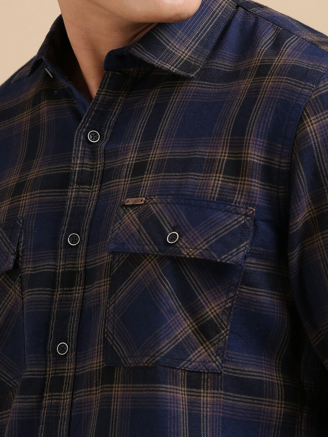 Bluebrick Pattern Check Shirt