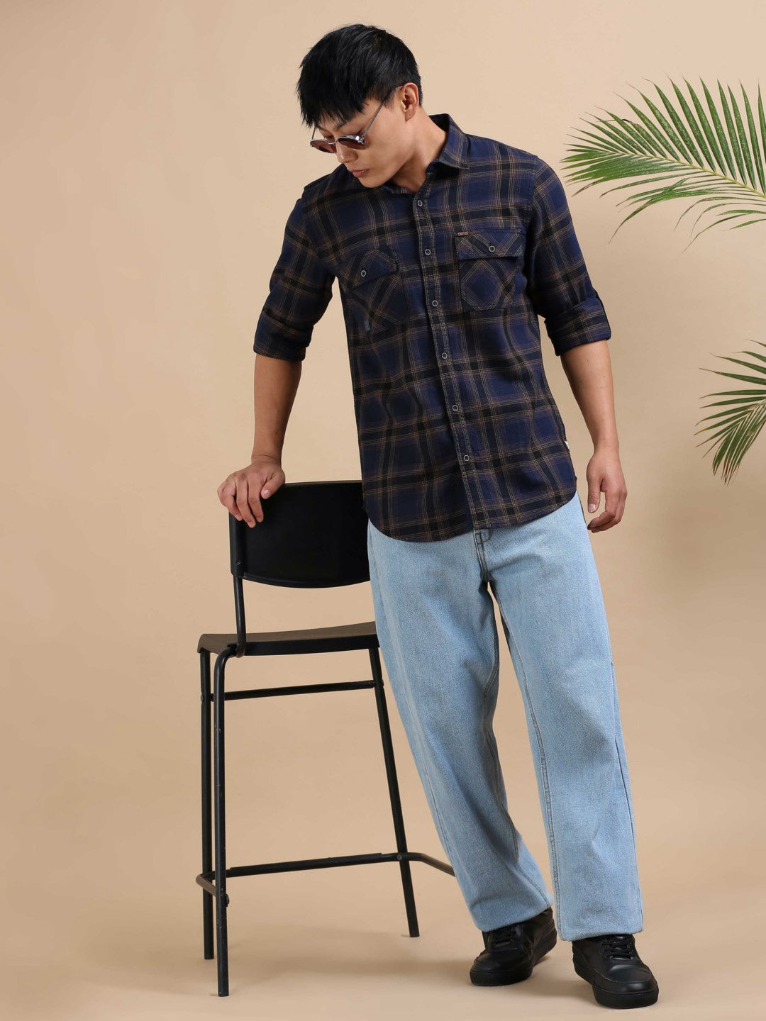 Bluebrick Pattern Check Shirt