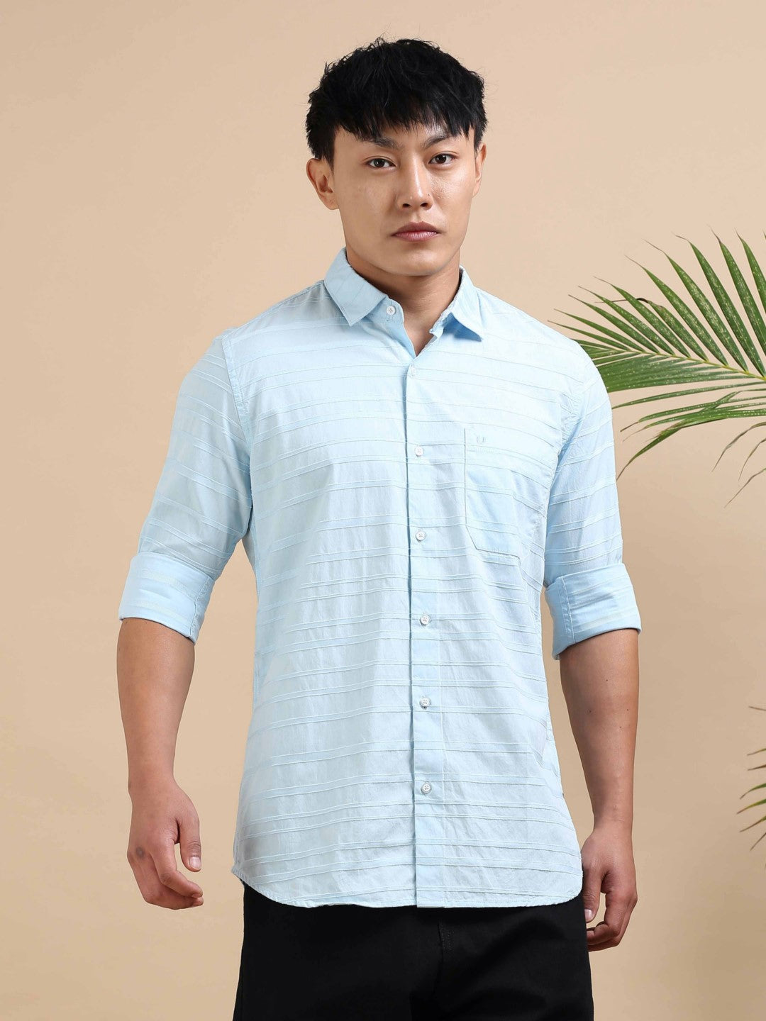 Ice blue Texture Dobby Shirt