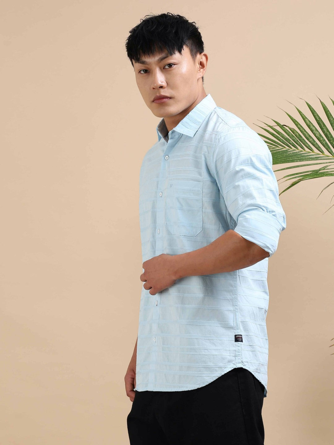 Ice blue Texture Dobby Shirt