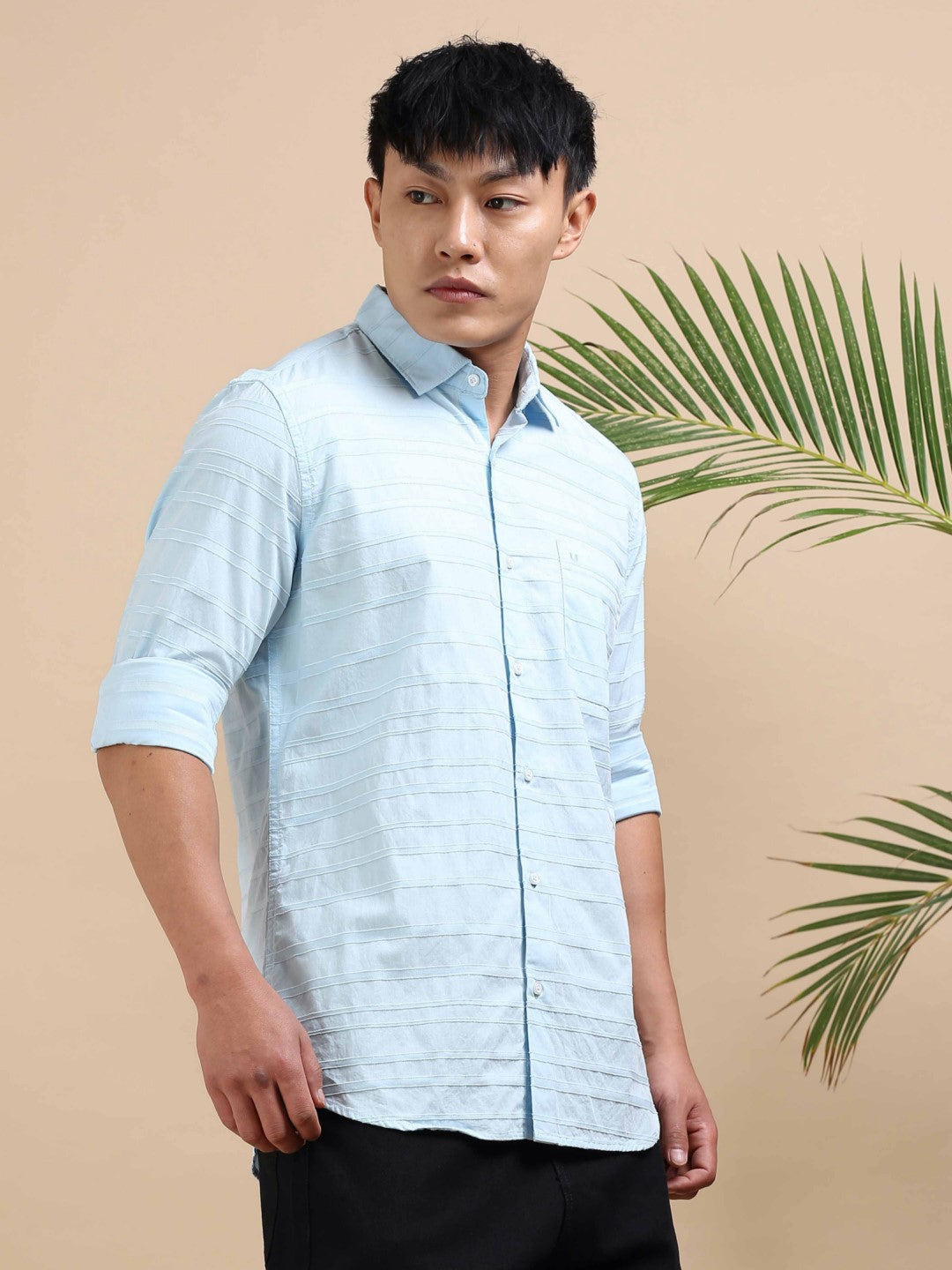 Ice blue Texture Dobby Shirt