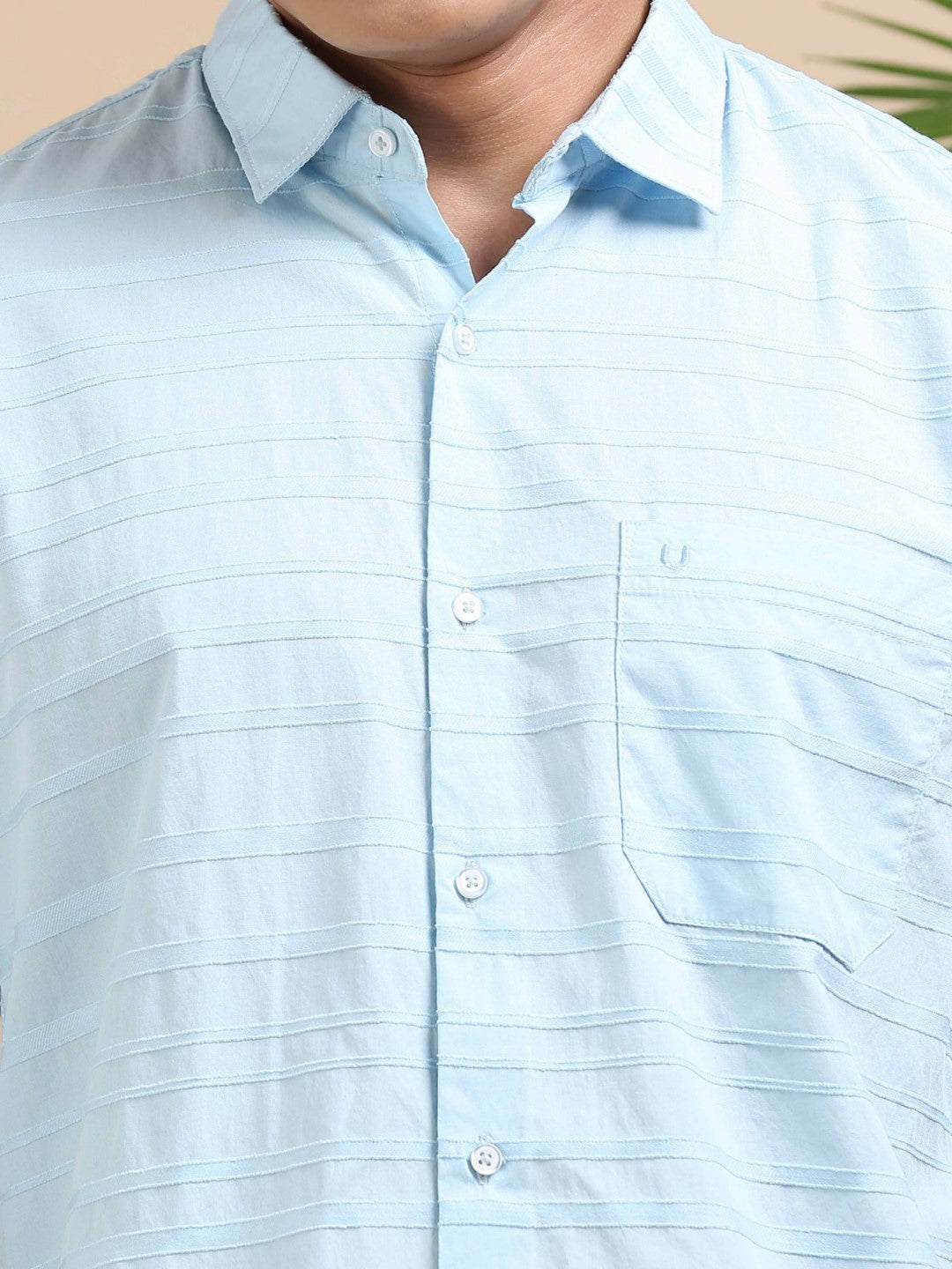 Ice blue Texture Dobby Shirt