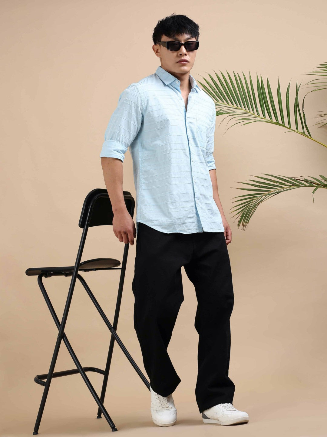 Ice blue Texture Dobby Shirt