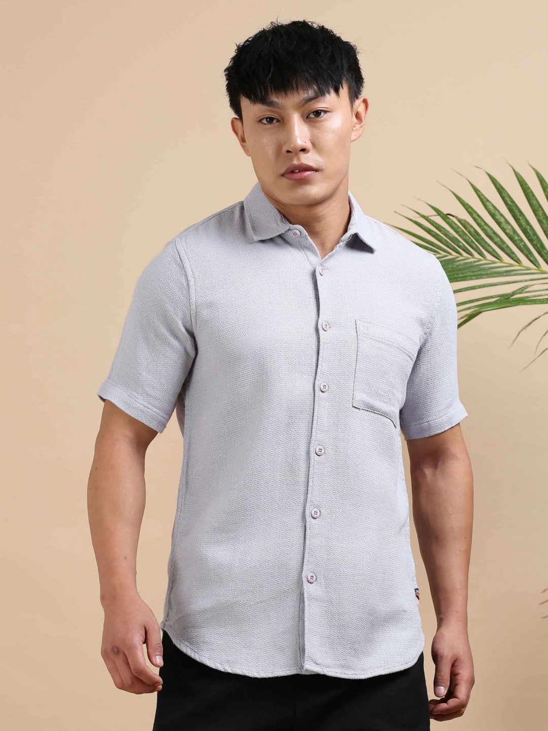 Dust Grey Dobby Shirt