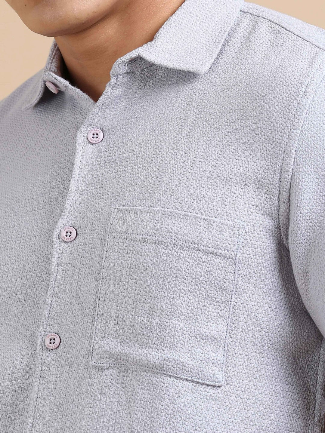 Dust Grey Dobby Shirt