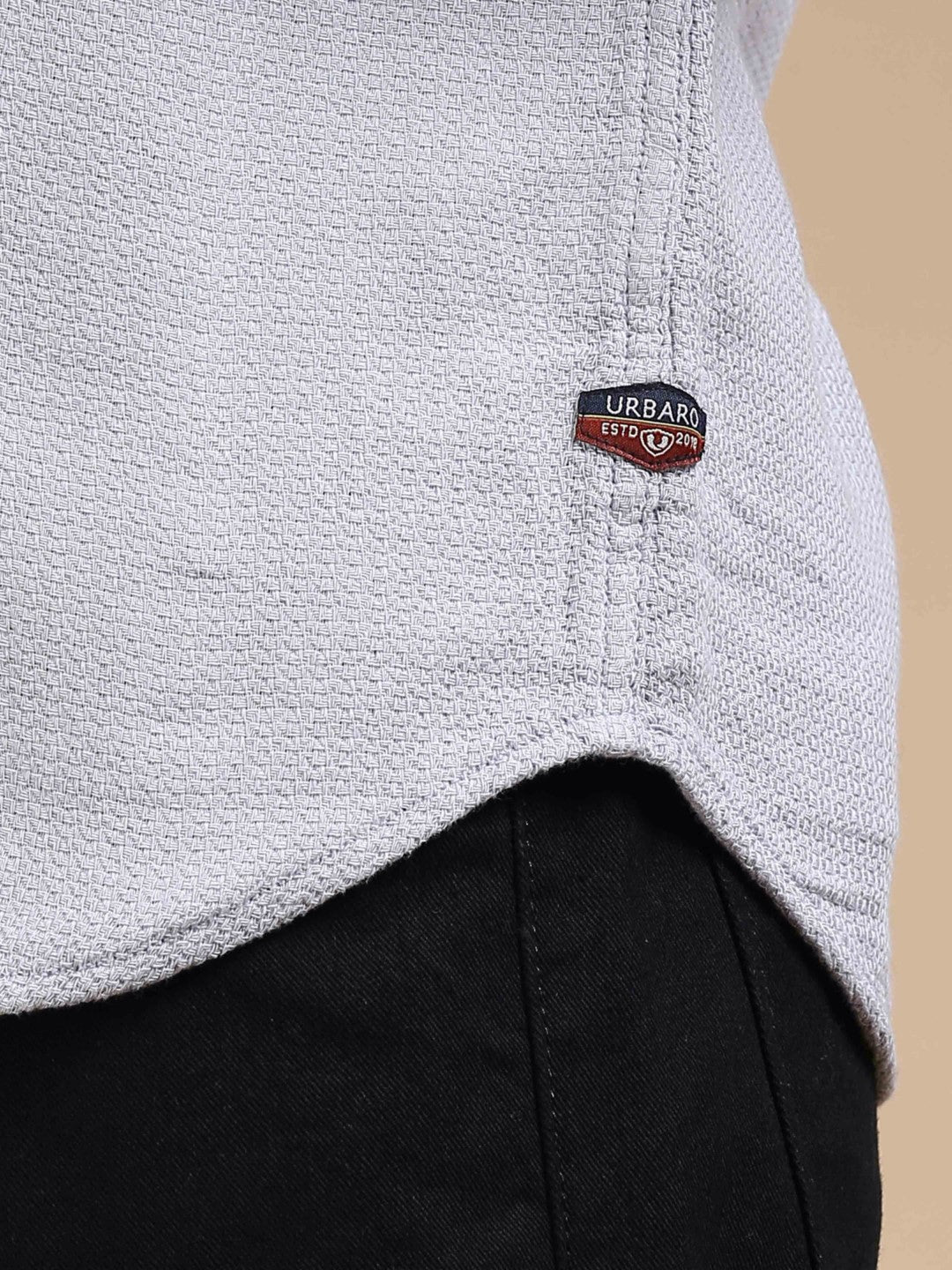 Dust Grey Dobby Shirt