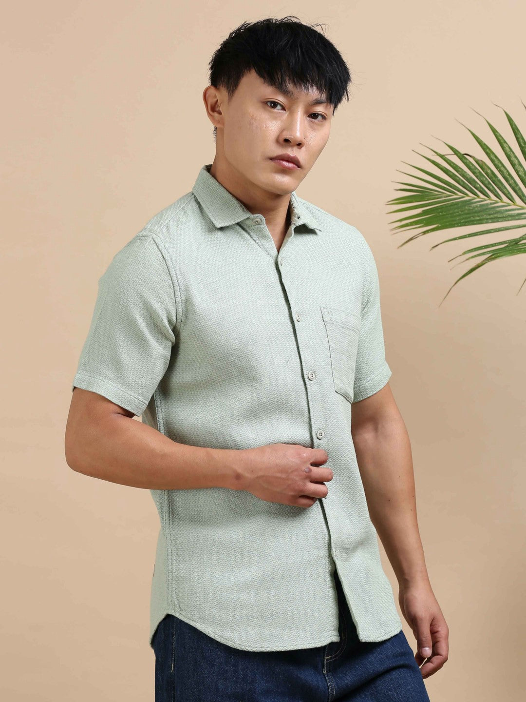 Mint Weave Dobby Shirt