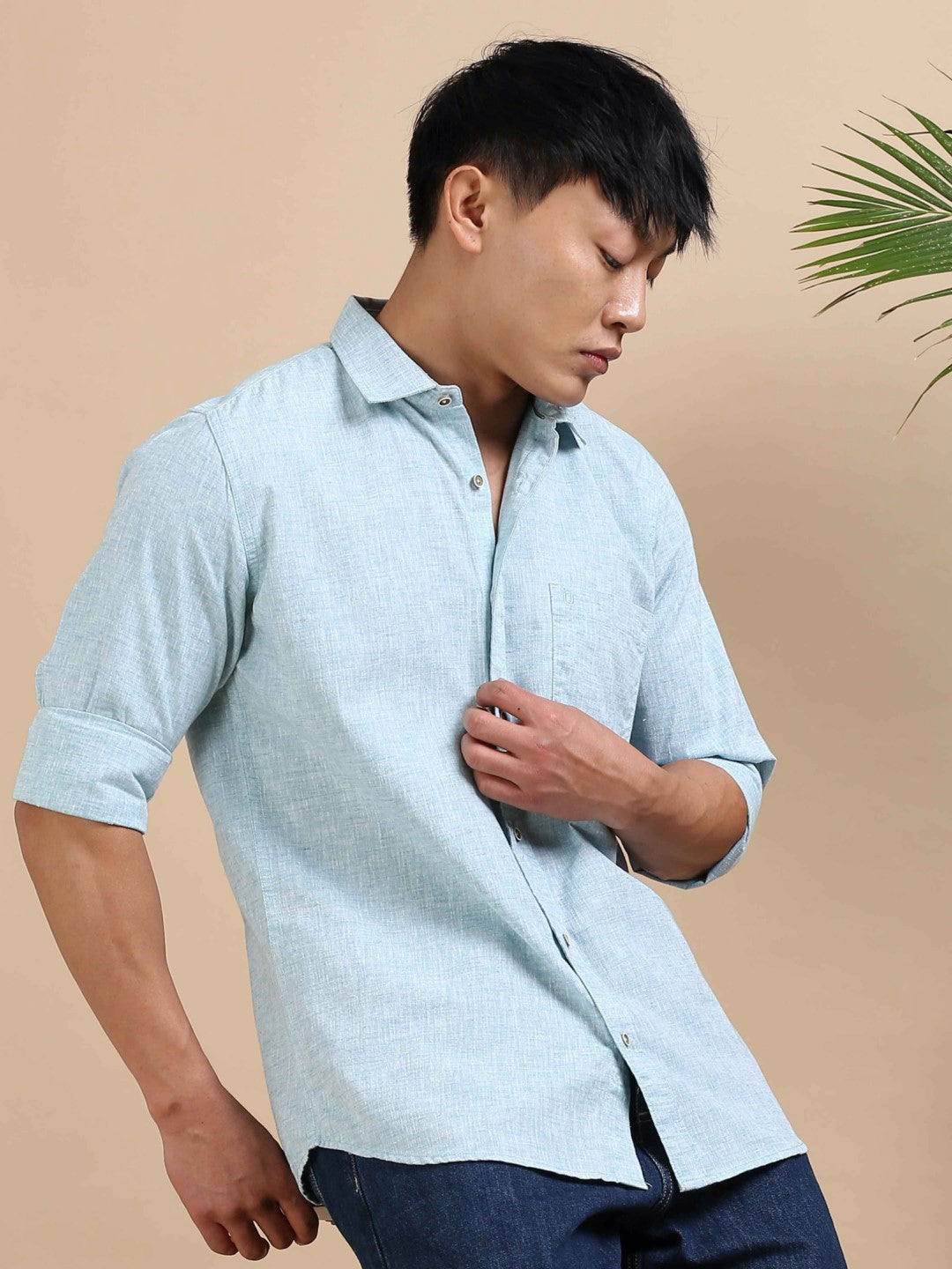 Urbaro Leaf Plain Shirt