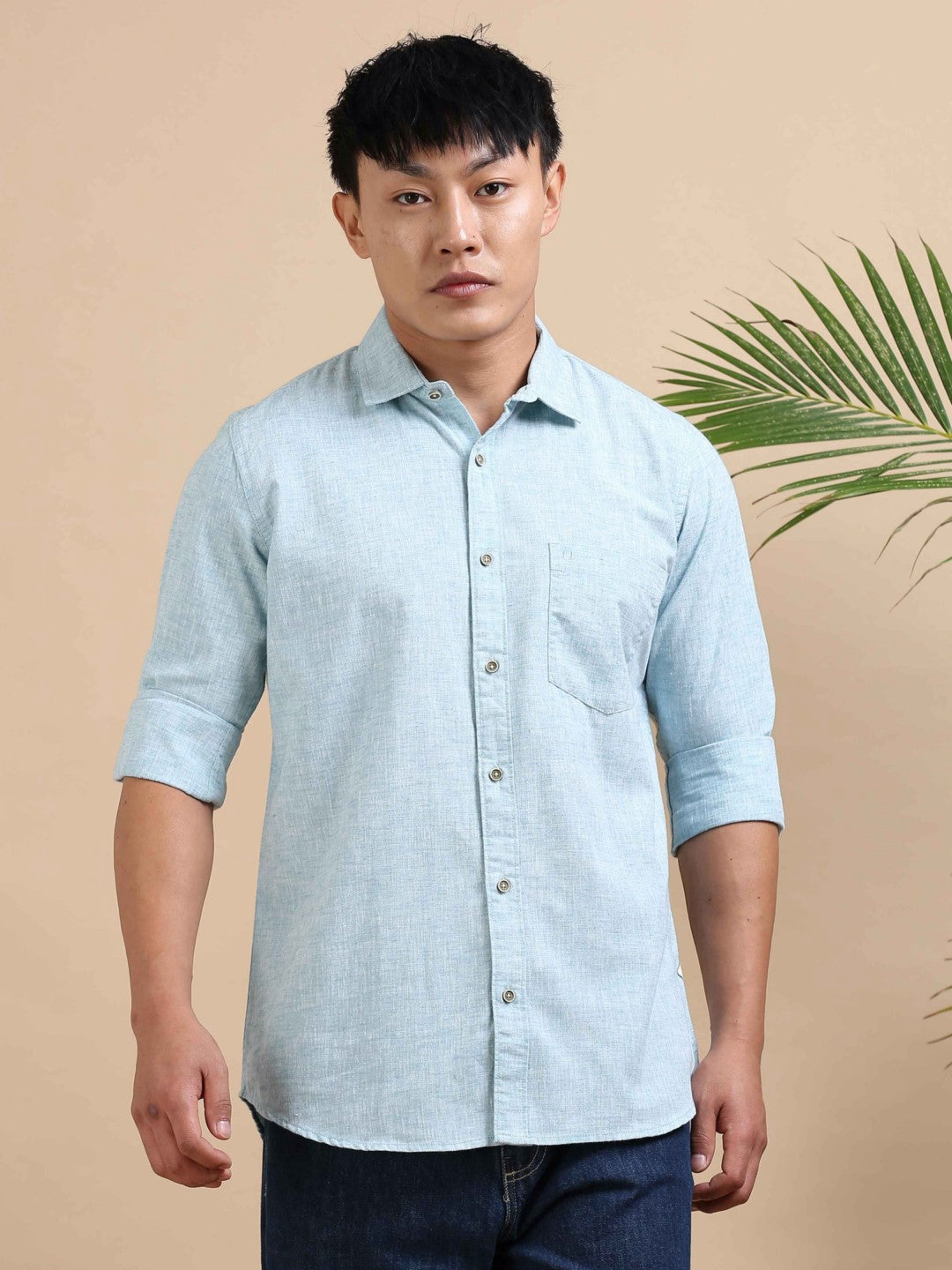 Urbaro Leaf Plain Shirt