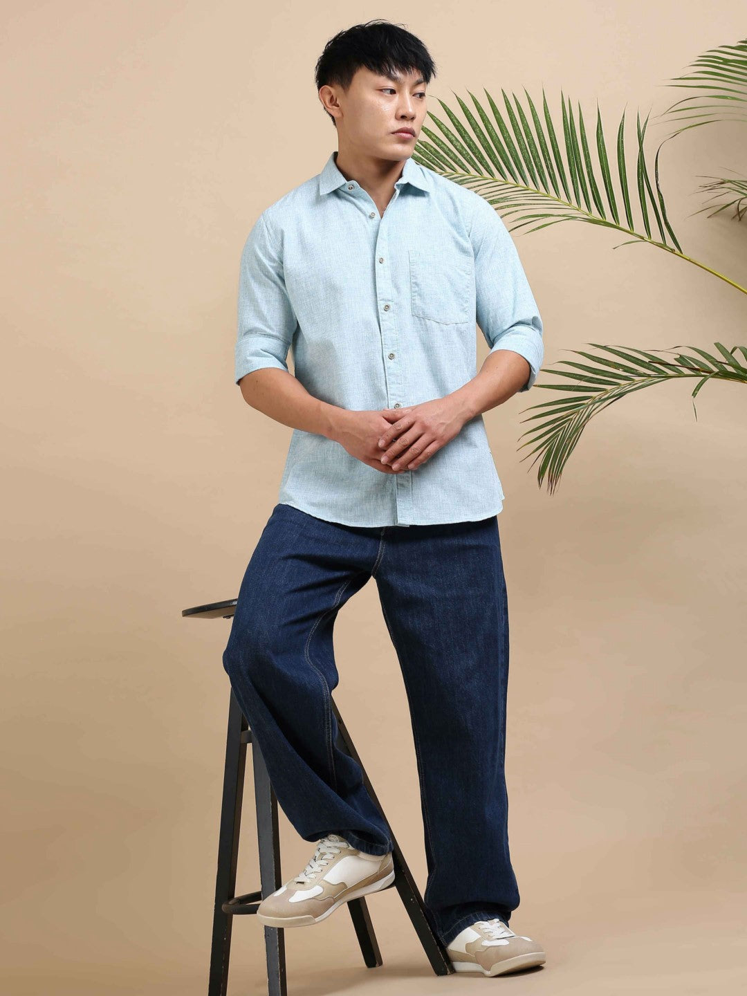 Urbaro Leaf Plain Shirt