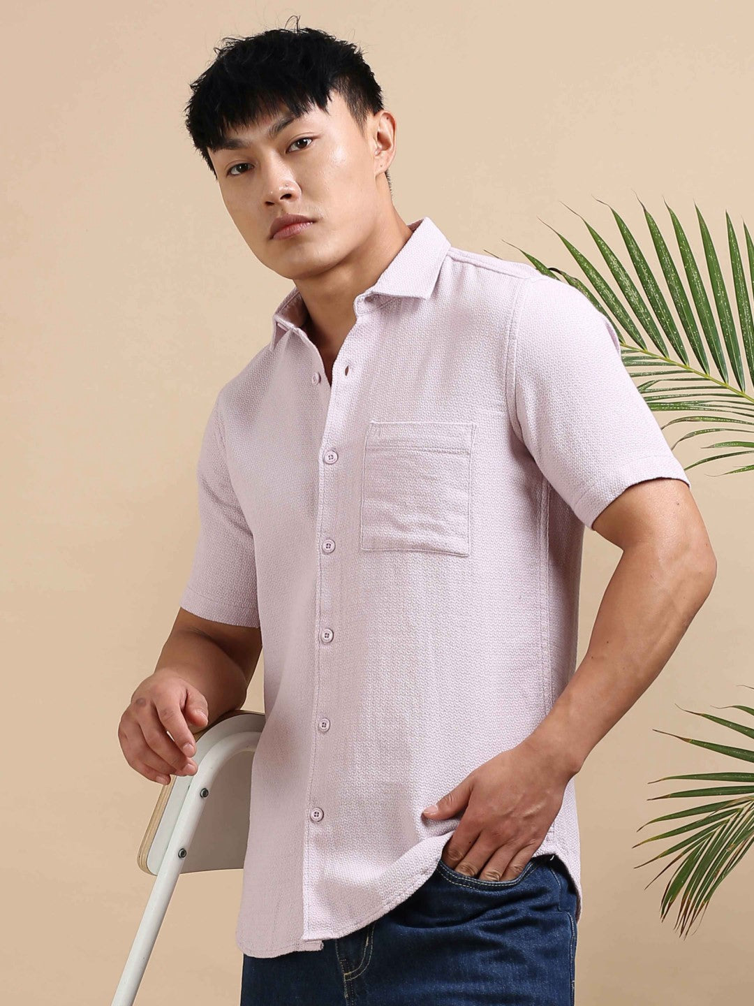 Pink Precision Dobby Shirt