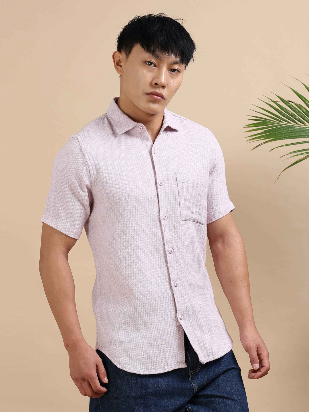 Pink Precision Dobby Shirt