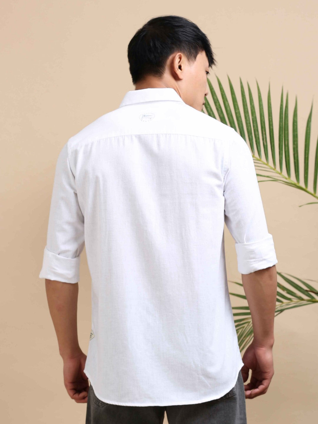 Eterna White Plain Shirt