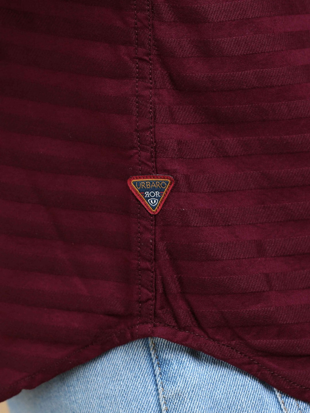 Maroon Luxe Dobby Shirt