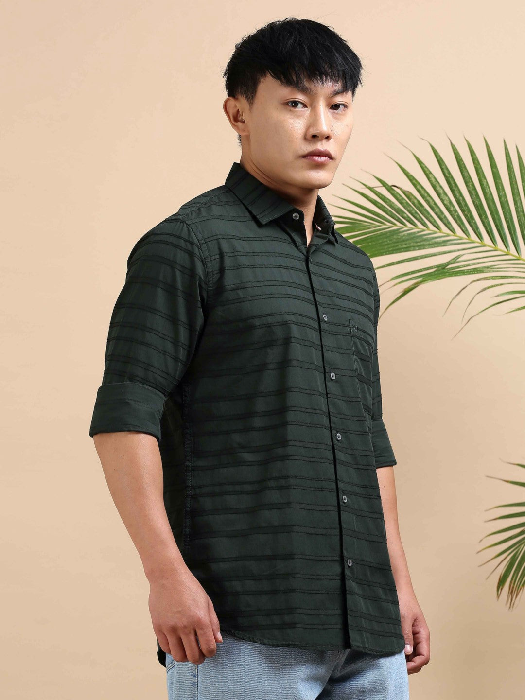 Olive form Dobby Shirt