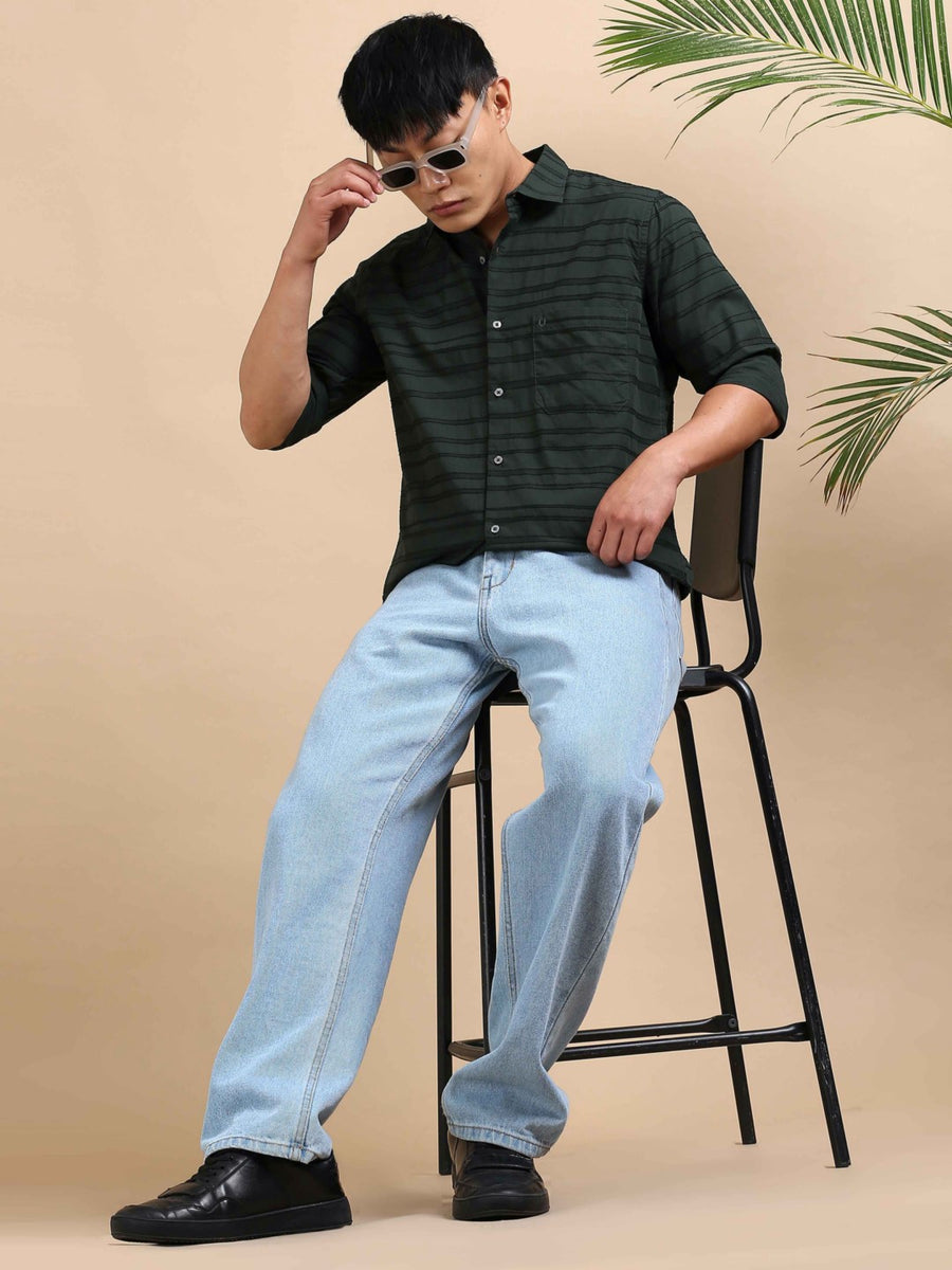 Olive form Dobby Shirt