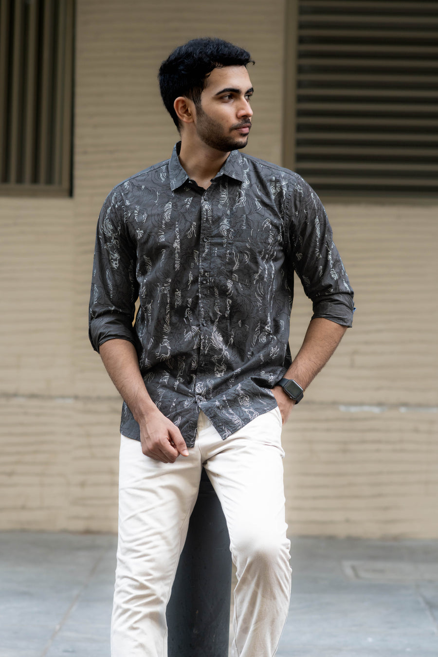 Dove Grey Granite Print Shirt