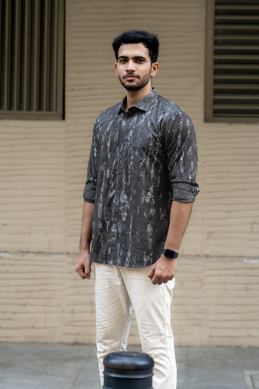 Dove Grey Granite Print Shirt