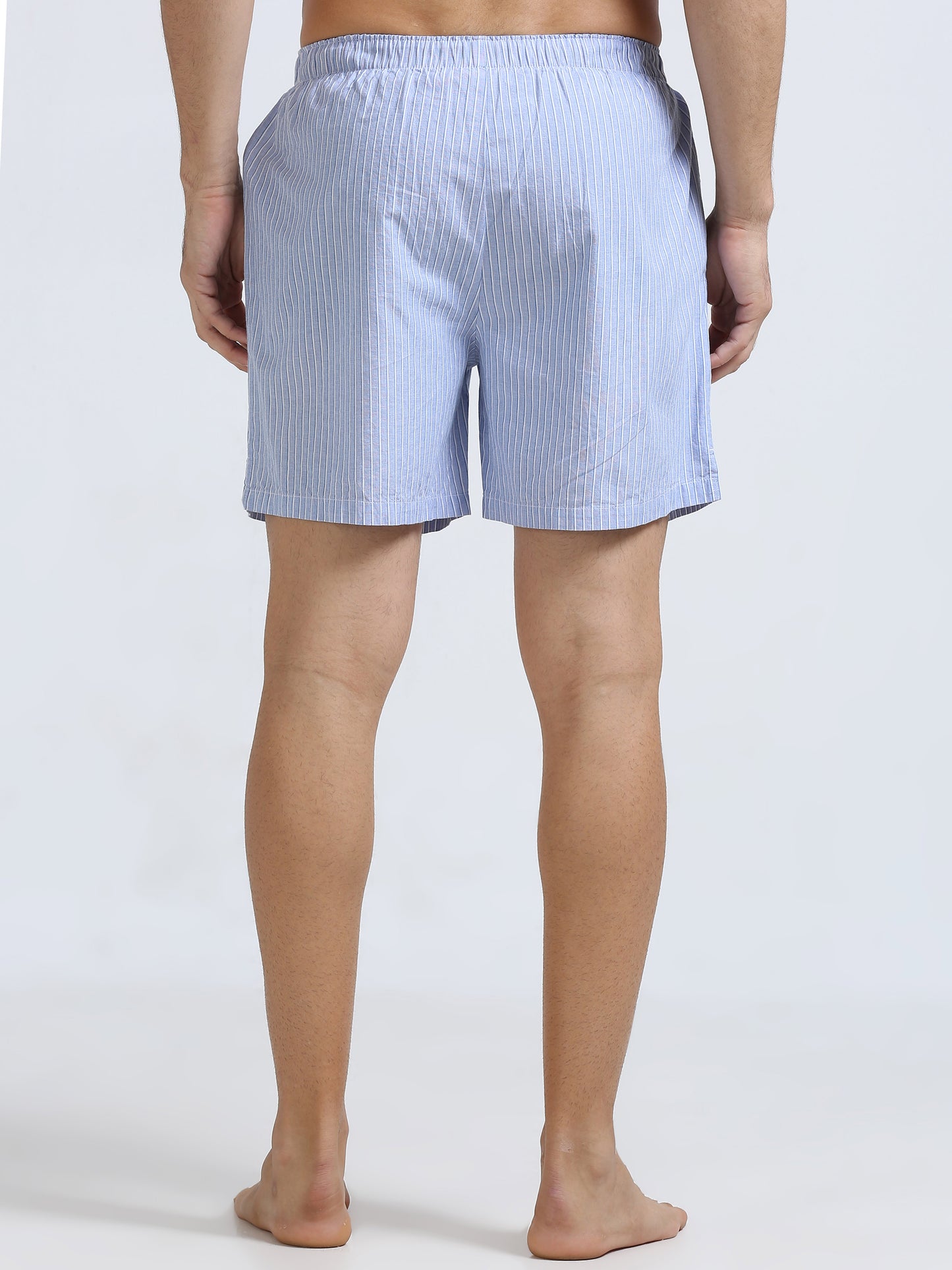 Crystal Blue Stripe Boxer Shorts
