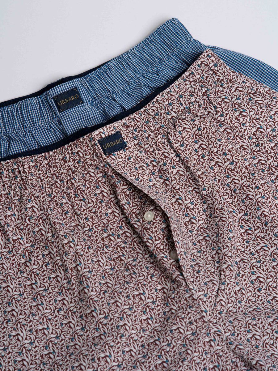 Graphic Contrast Combo Boxer Shorts