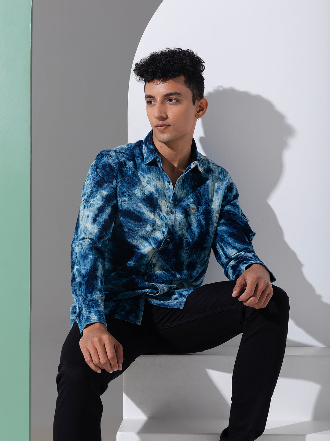 Indigo Tie-Dye Shirt