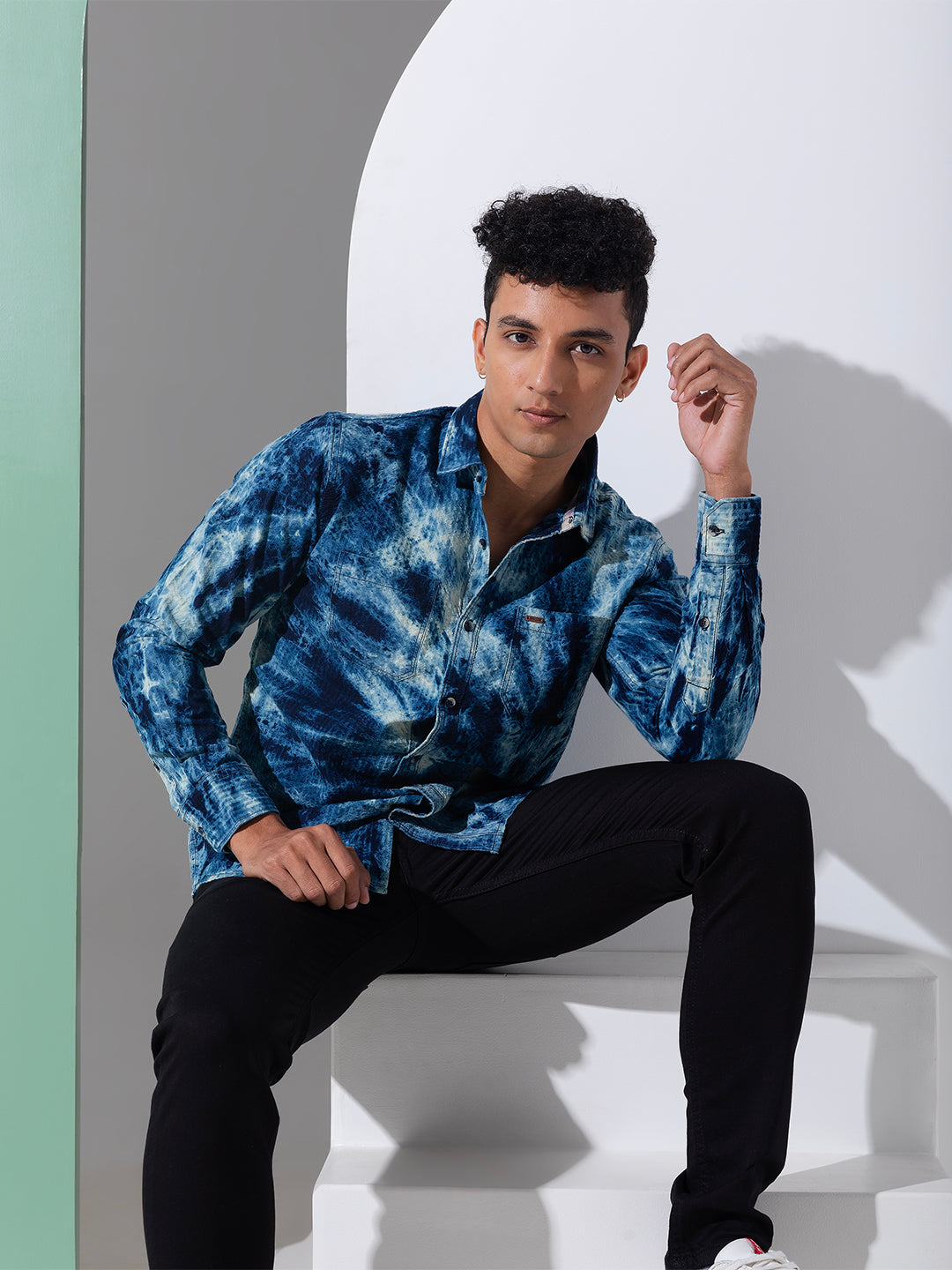 Indigo Tie-Dye Shirt