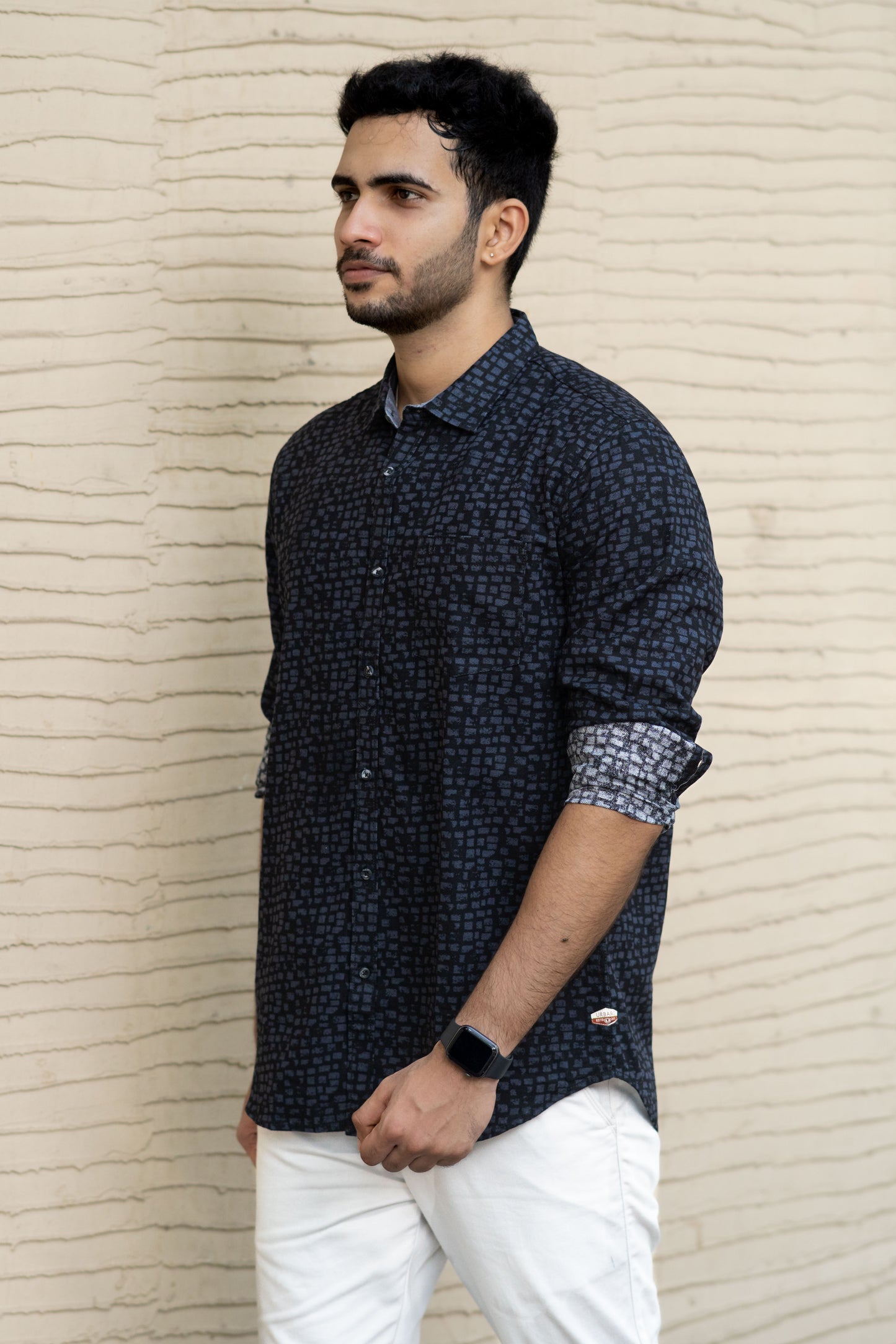 Jet Black Graphic Print Shirt