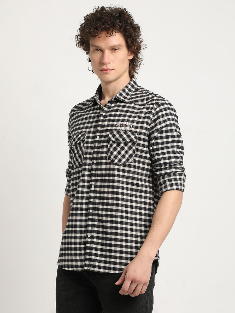 Blackened Check Twin Pocket Shirt