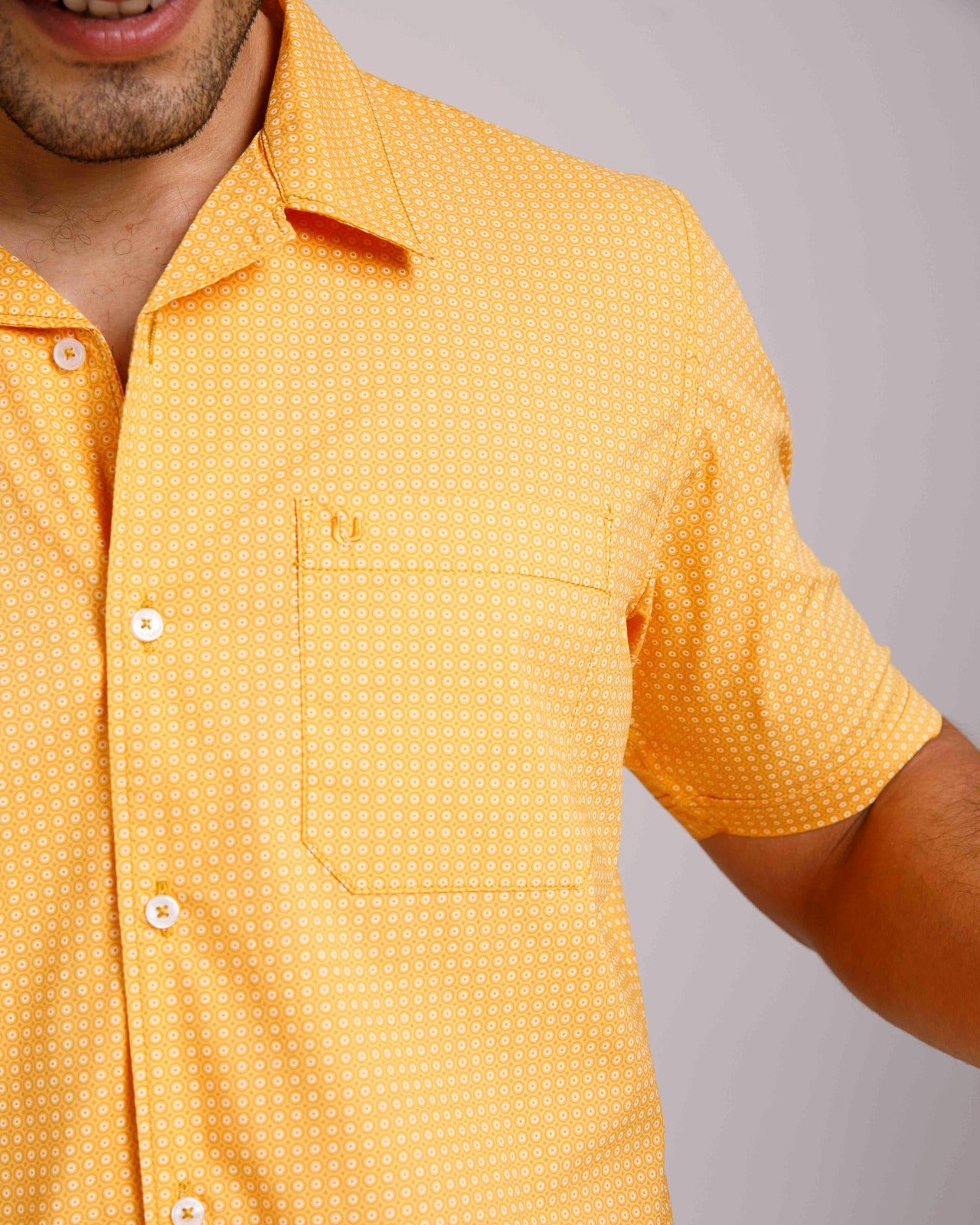 Tropical Yellow Print Shirt