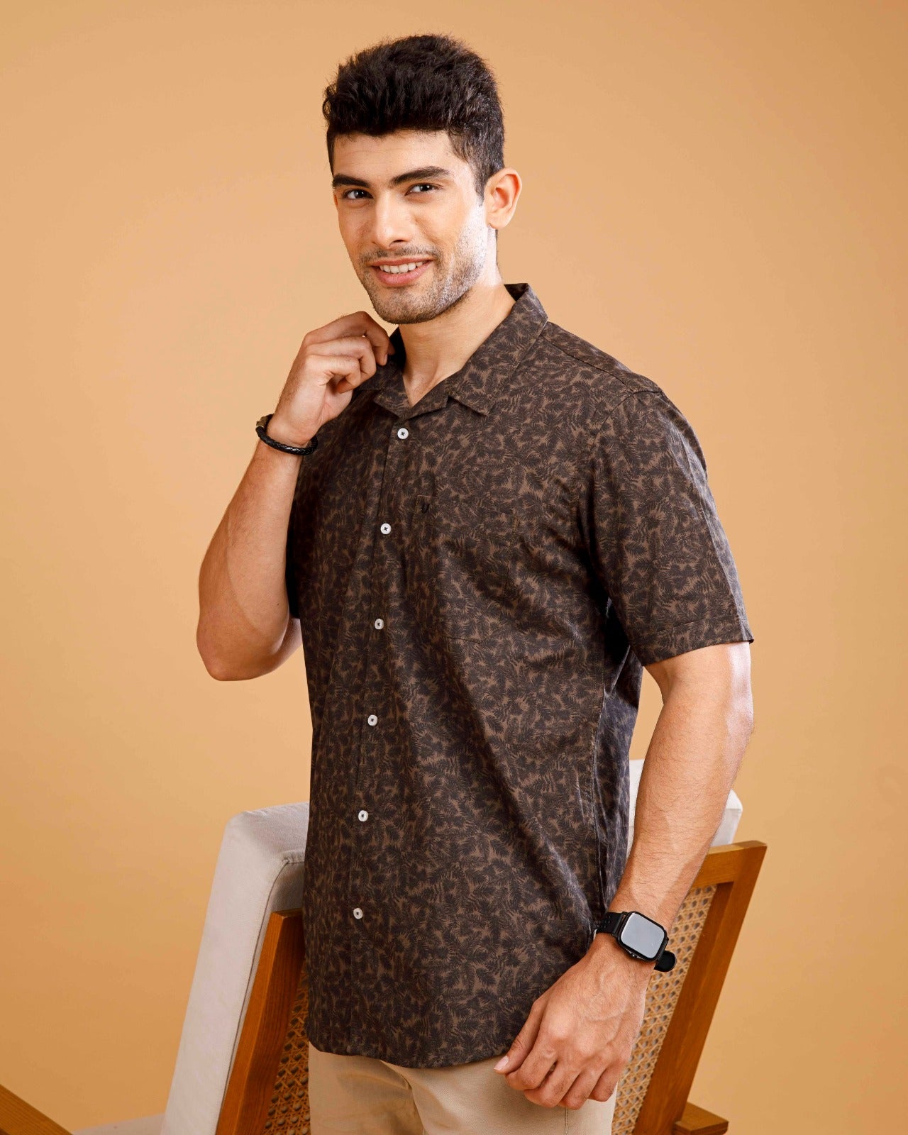 Tropical Olive Print Shirt