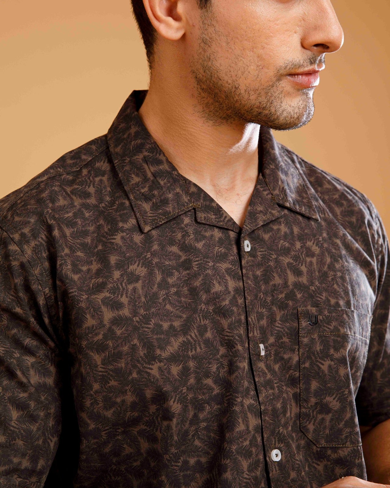 Tropical Olive Print Shirt