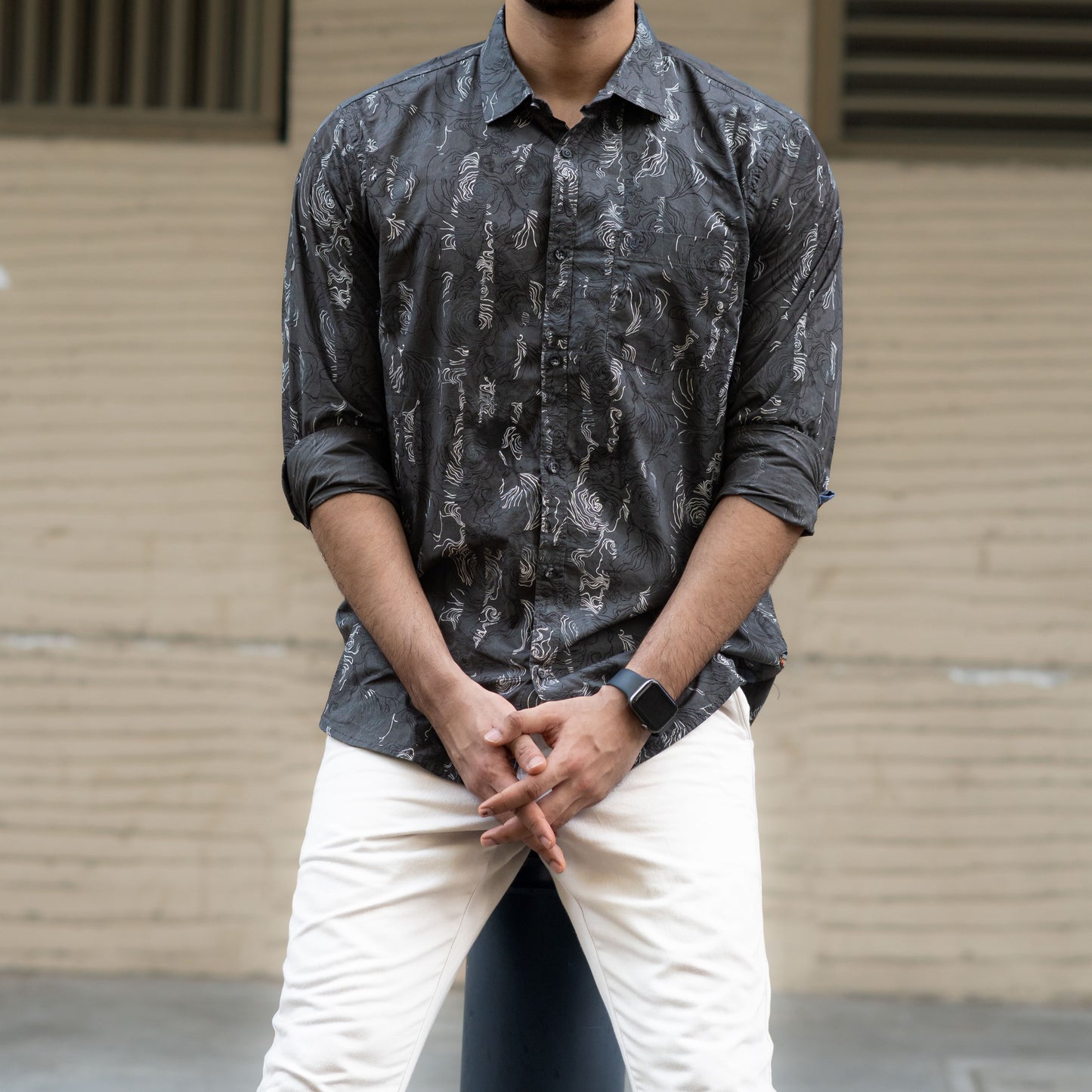 Dove Grey Granite Print Shirt