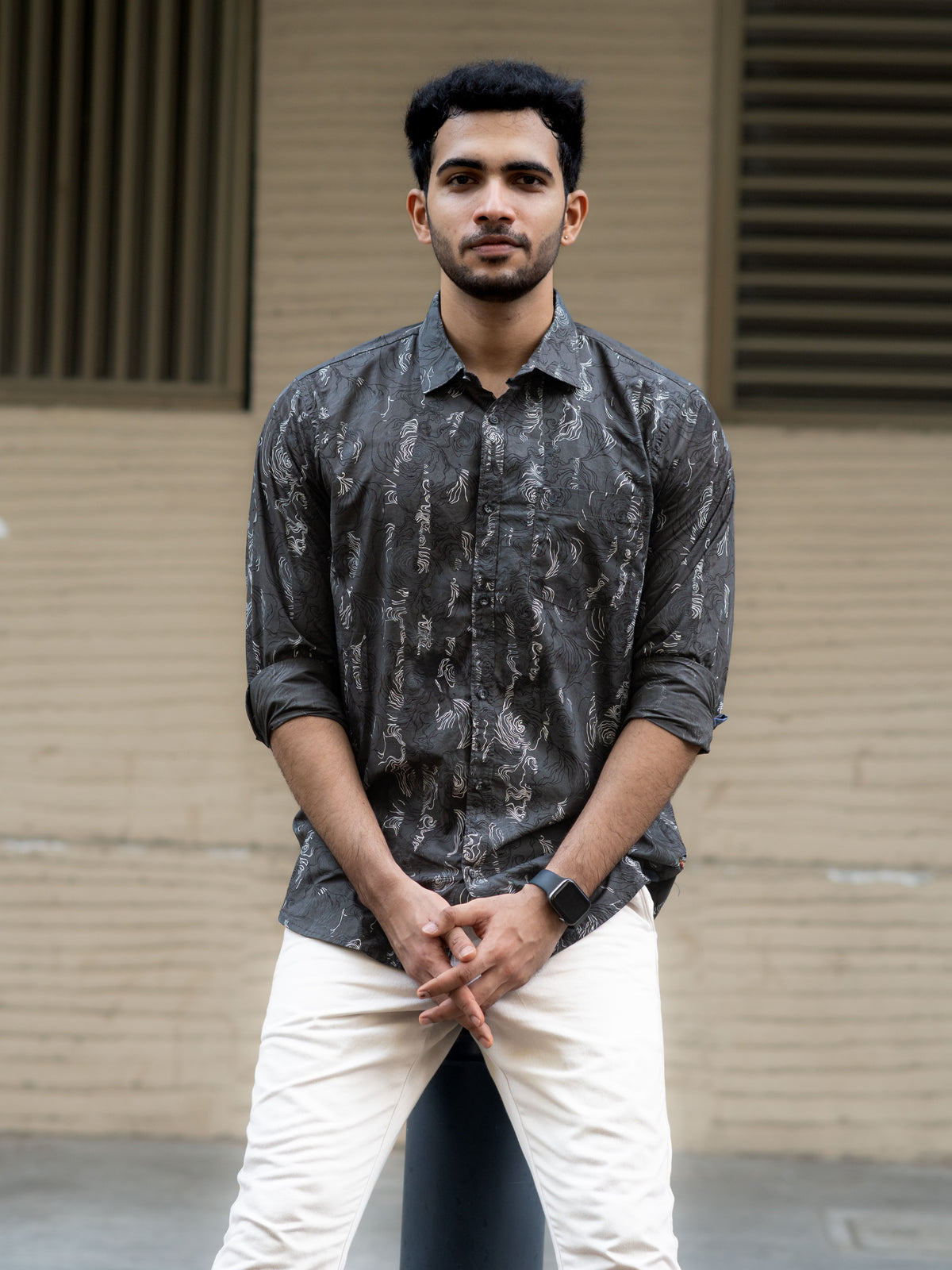 Dove Grey Granite Print Shirt