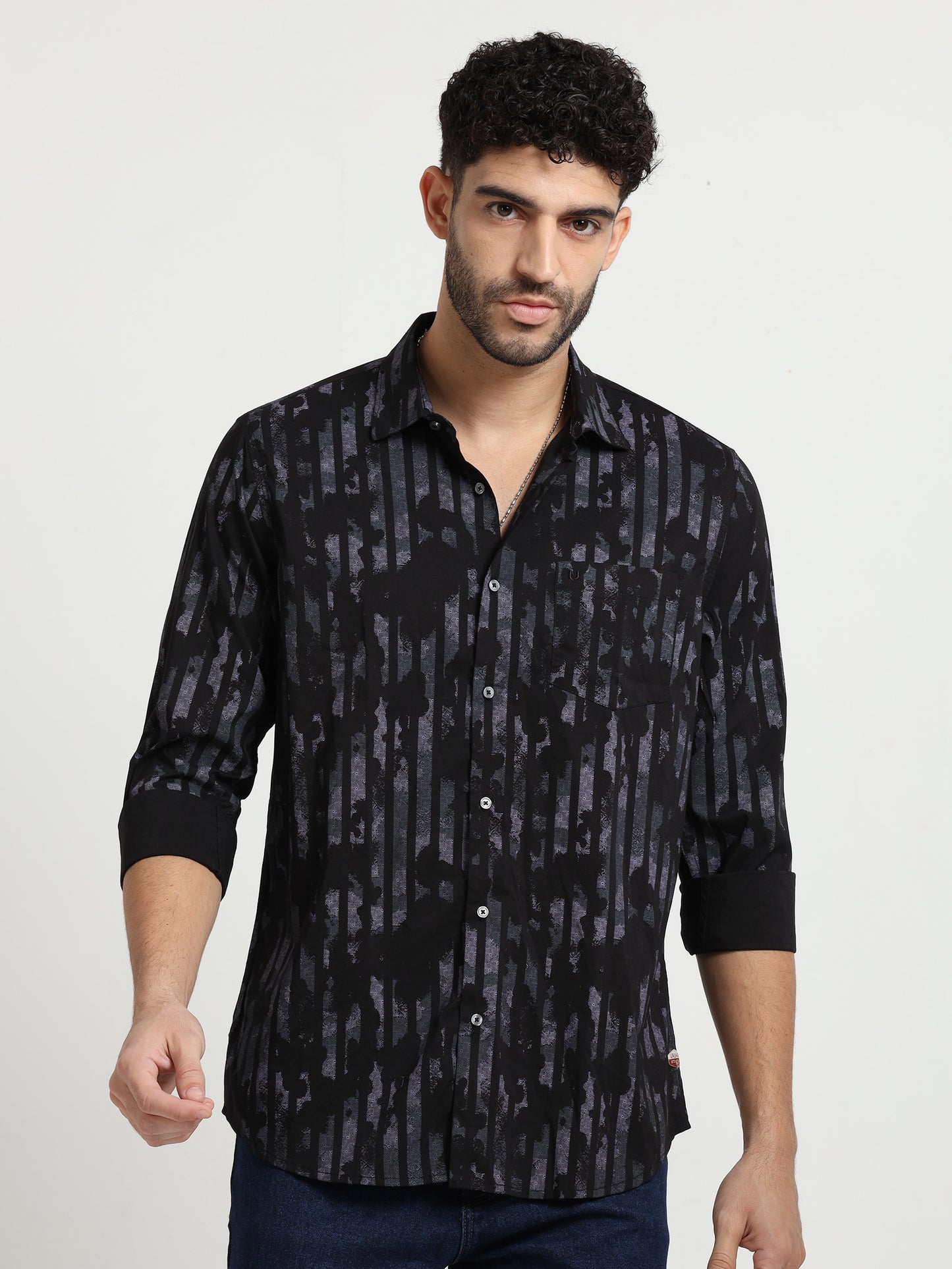 Ebony  Shadowed Print Shirt