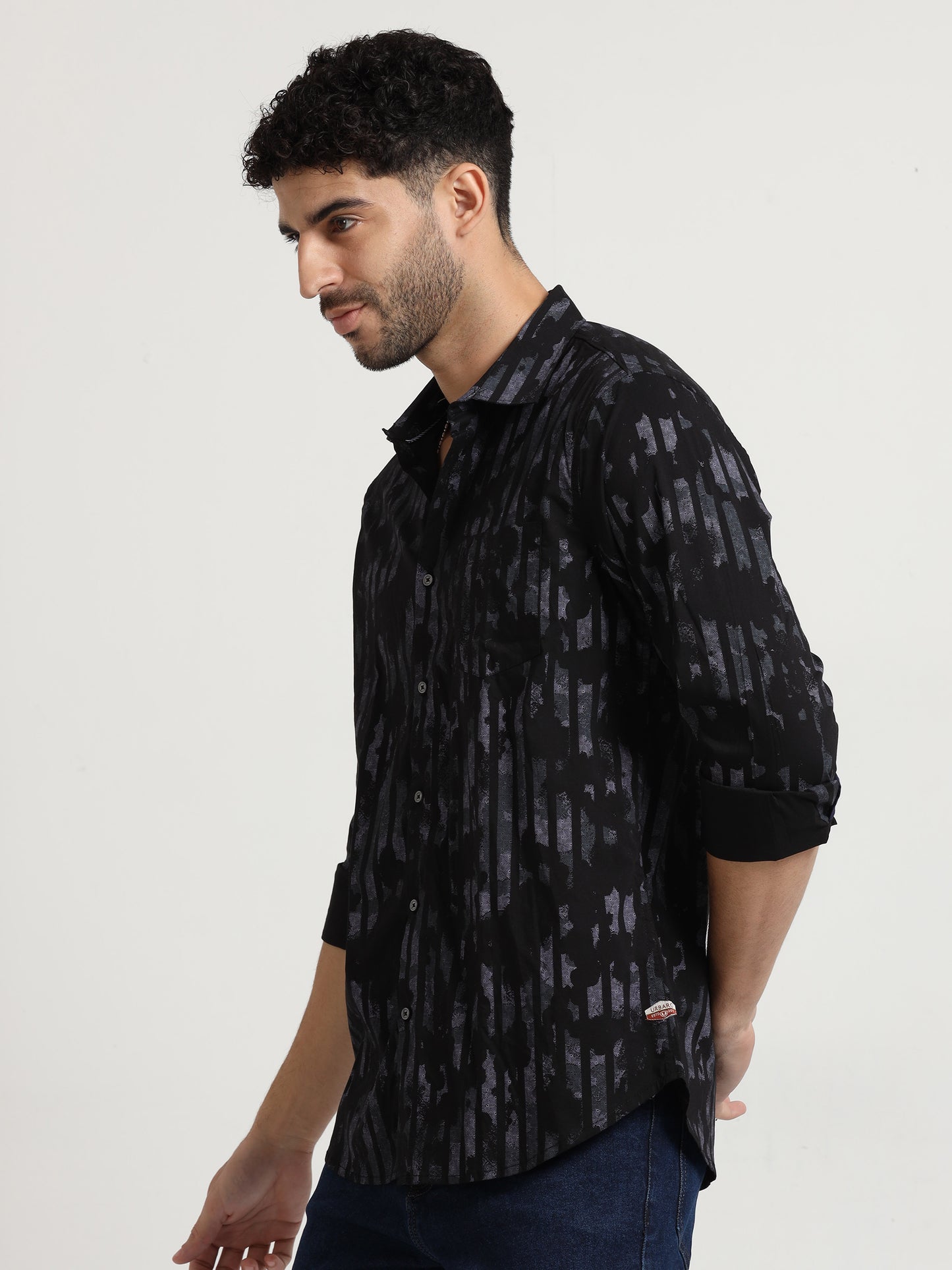 Ebony  Shadowed Print Shirt