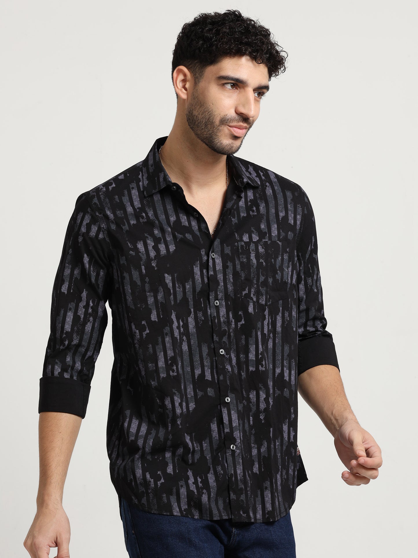 Ebony  Shadowed Print Shirt