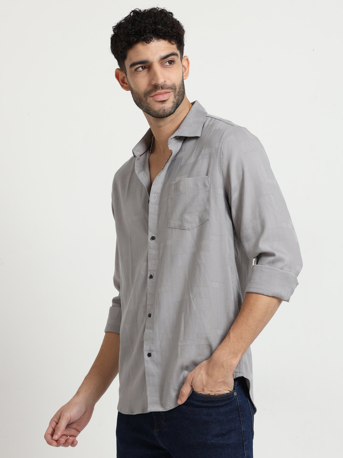 Stonewave Grey Zenith Dobby Shirt