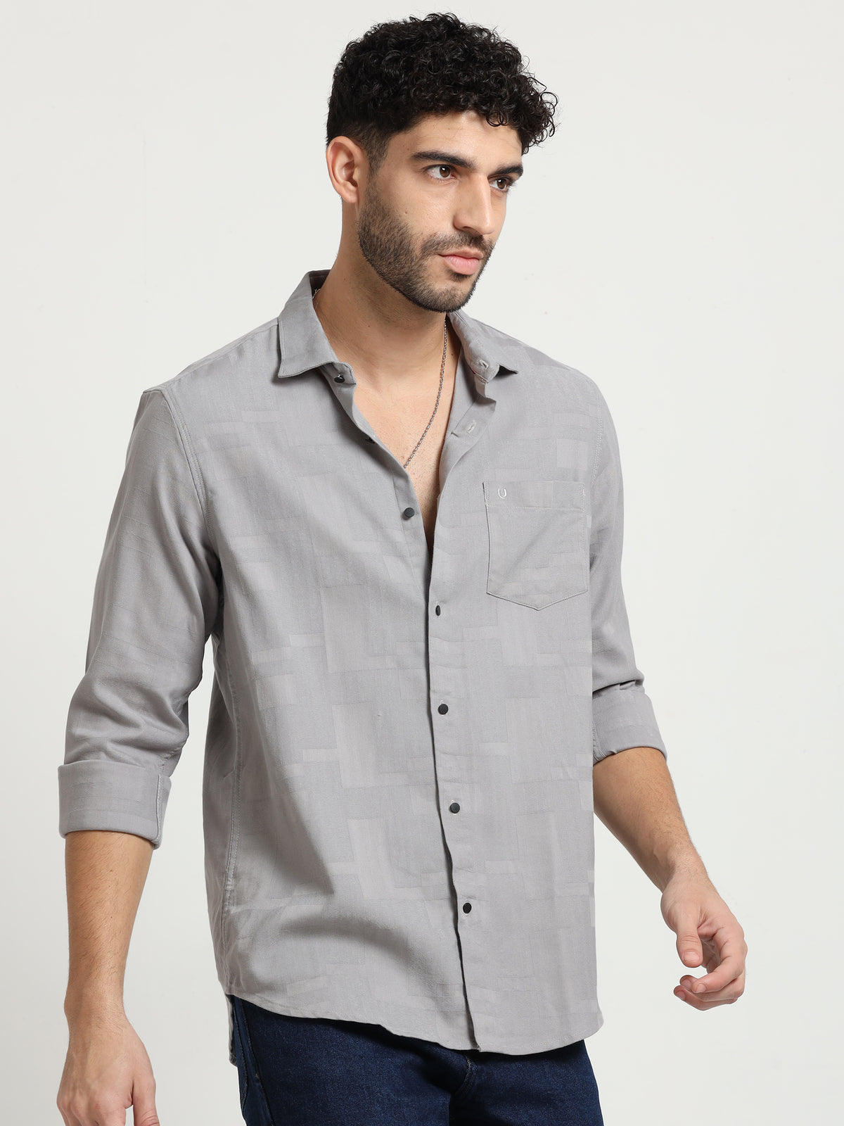 Stonewave Grey Zenith Dobby Shirt