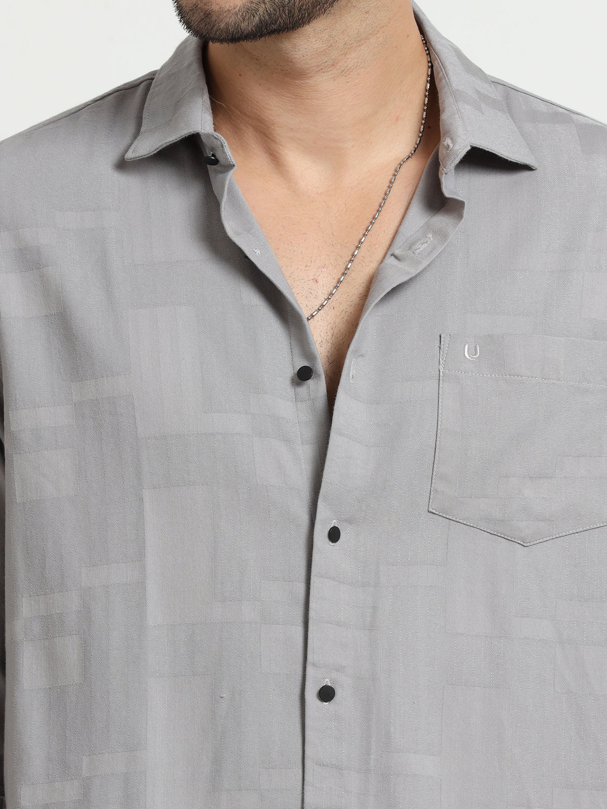 Stonewave Grey Zenith Dobby Shirt