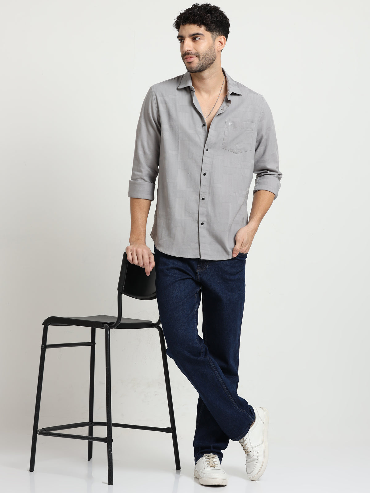 Stonewave Grey Zenith Dobby Shirt