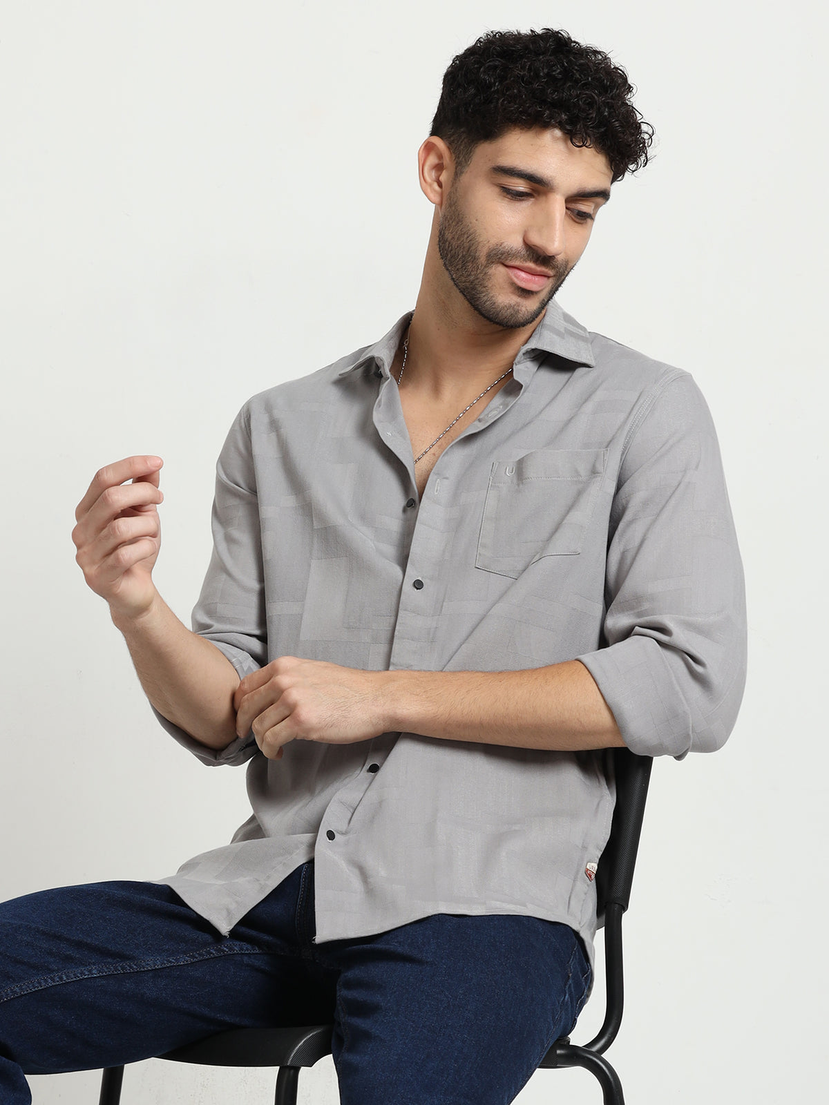 Stonewave Grey Zenith Dobby Shirt