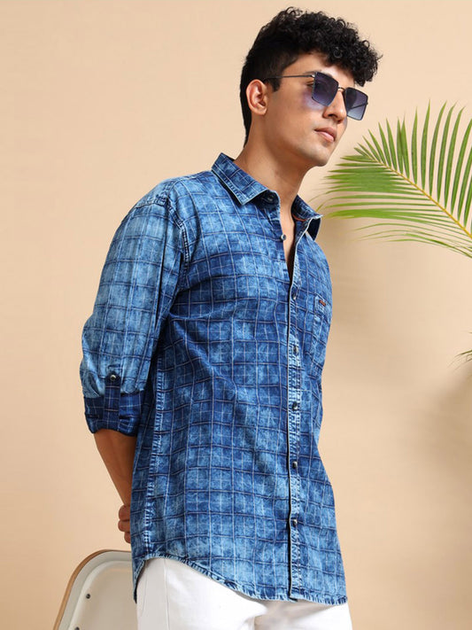 Heritage check indigo Shirt